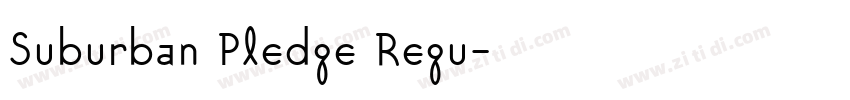 Suburban Pledge Regu字体转换